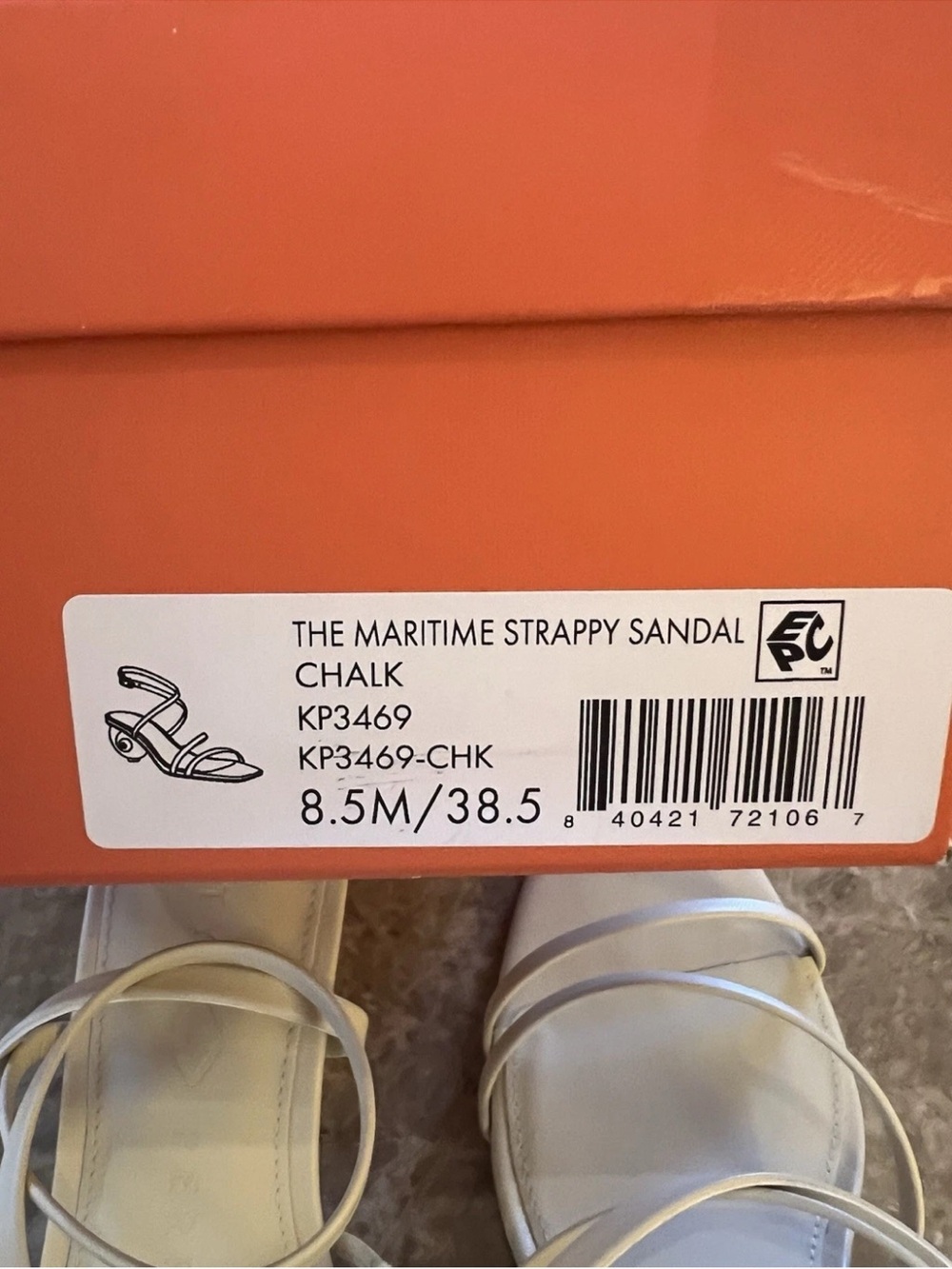 KATY PERRY MARITIME STRAPPY SANDAL CHALK NEW 8.5 - Picture 8 of 8
